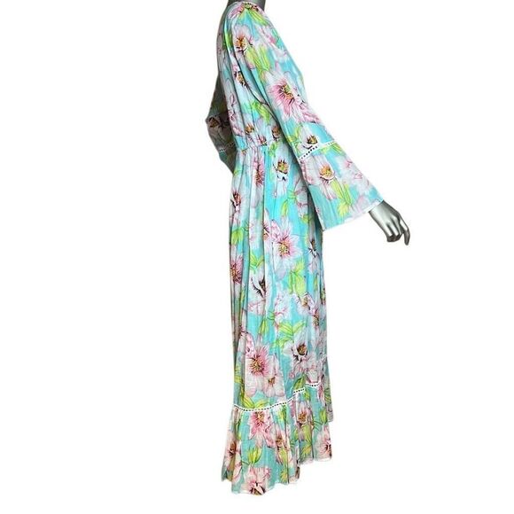 NWT Debbie Katz Lulu Dress Cotton Bohemian Floral (008) - Picture 6 of 13